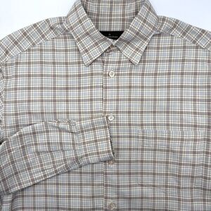 Ermenegildo Zegna Men's Long Sleeve Italy Button‎ Down Striped Cotton Medium